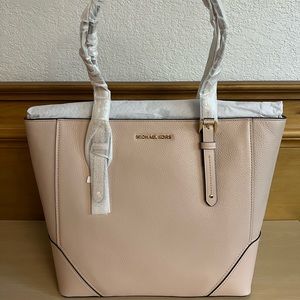 *NEW* Michael Kors Aria Large Leather Tote Bag (Soft Pink)